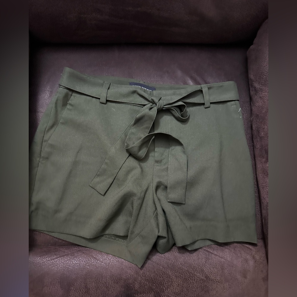 Banana Republic Green Shorts with Tie Detail